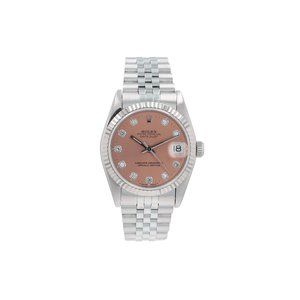 Rolex Datejust 68274 31mm Salmon Diamonds Dial Fluted Bezel Jubilee Band